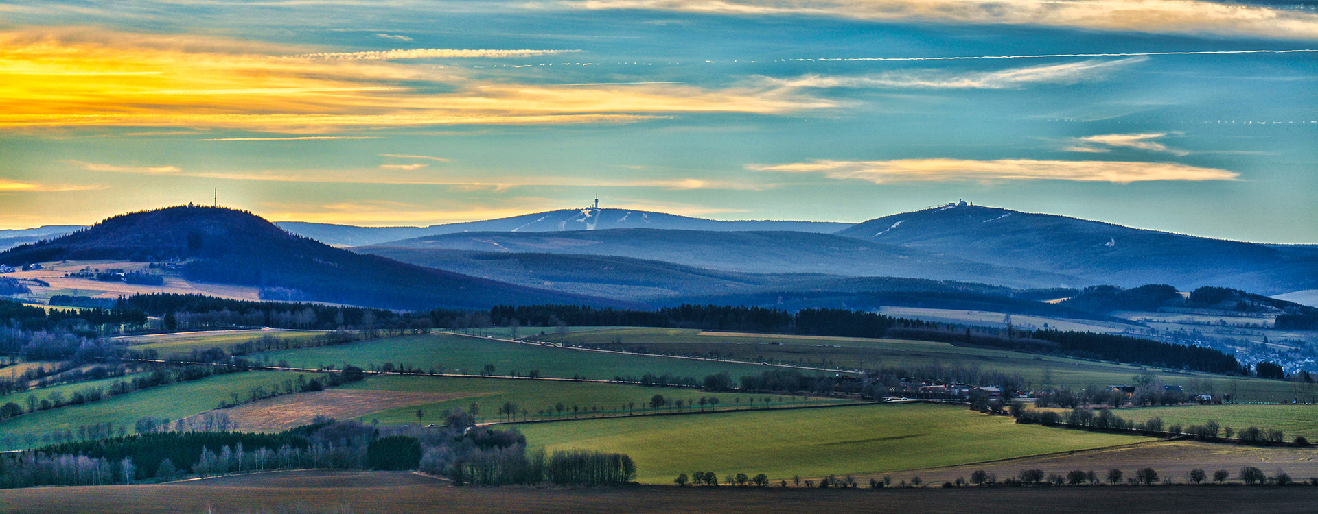 Ansicht Pöhlberg, Fichtelberg, Keilberg
